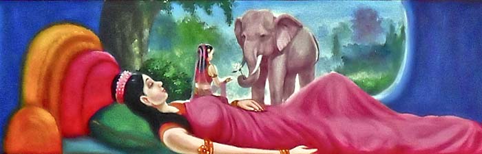 Elephant appeares in a Dream of Buddha's Mother by Asienreisender